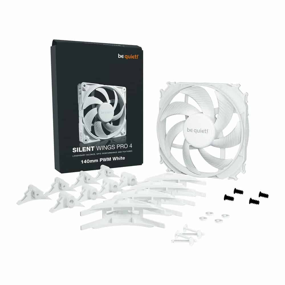 be quiet! 140mm Silent Wings Pro 4 PWM White Fan